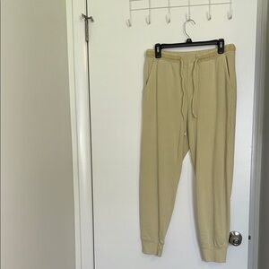 Women’s Aerie Pale Yellow Joggers